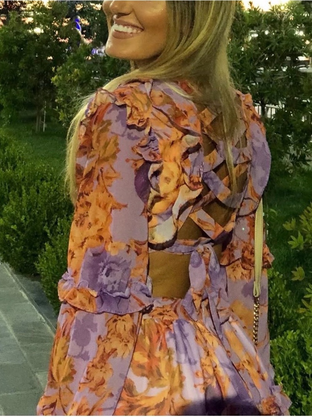 ethika Lavender and Orange Floral Swimwear Bottom